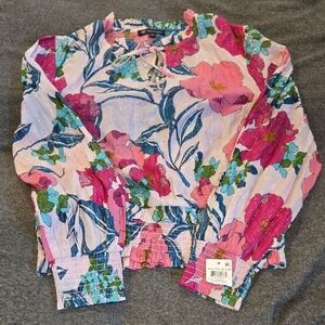 INC International Concepts Multicolor Floral Blouse